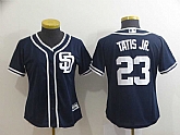 Women Padres 23 Fernando Tatis Jr. Navy Cool Base Jersey,baseball caps,new era cap wholesale,wholesale hats